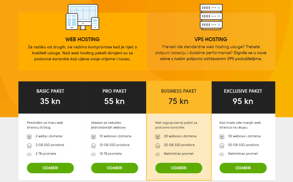 Avalon web hosting paketi
