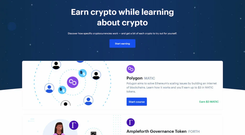 Coinbase Earn - Zaradi kriptovalute dok učiš o njima