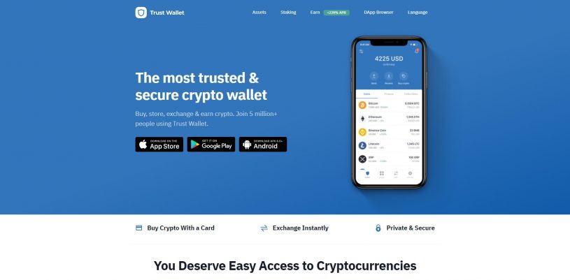 TrustWallet kripto novčanik Binance kripto mjenjačnice