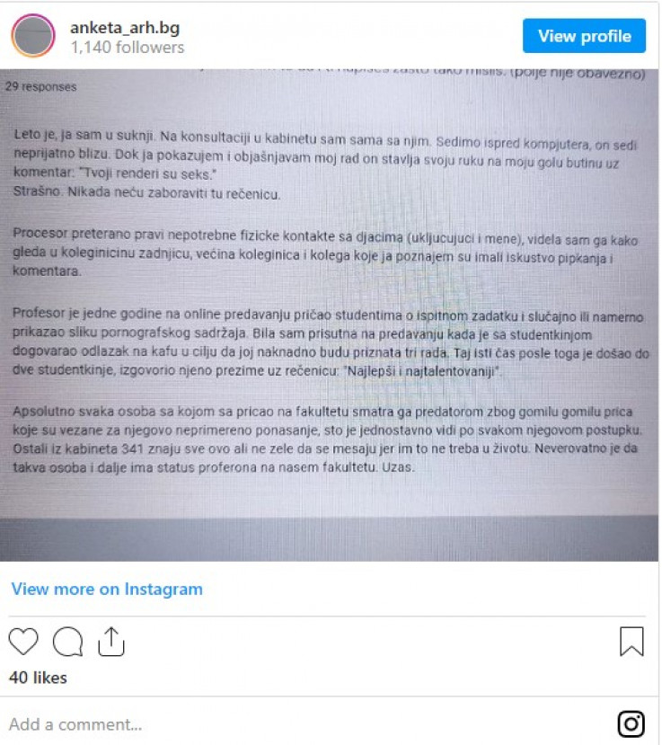 Objava na Instagramu