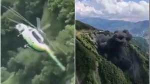 Uznemirujuće: Snimljen pad helikoptera sa spasiocima, svih osam putnika poginulo