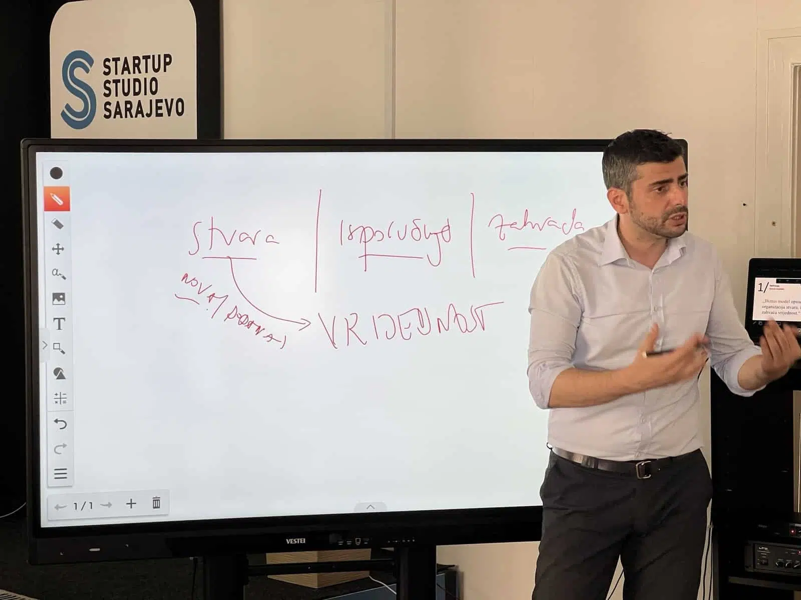 Startup studio i profesor Kulović educirali ovogodišnje SIA finaliste i finalistice o Business Canvas modelu