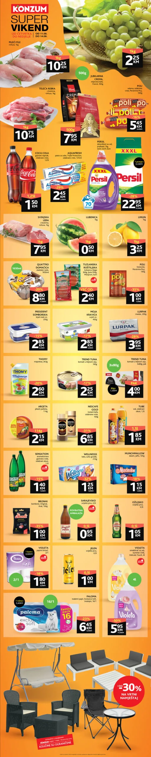 KONZUM Vikend akcija AVGUST 2022 NOVA snizenja od 11.8. do 14.8.2022 2