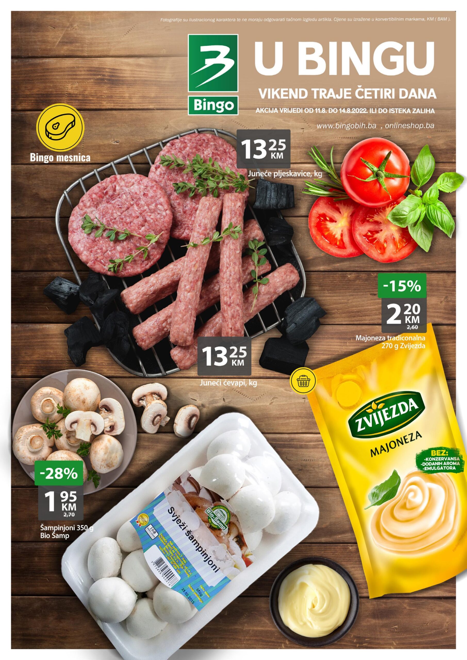 BINGO Vikend akcija AVGUST 2022 NOVA ponuda od 11.8. do 14.8.2022. Page 1