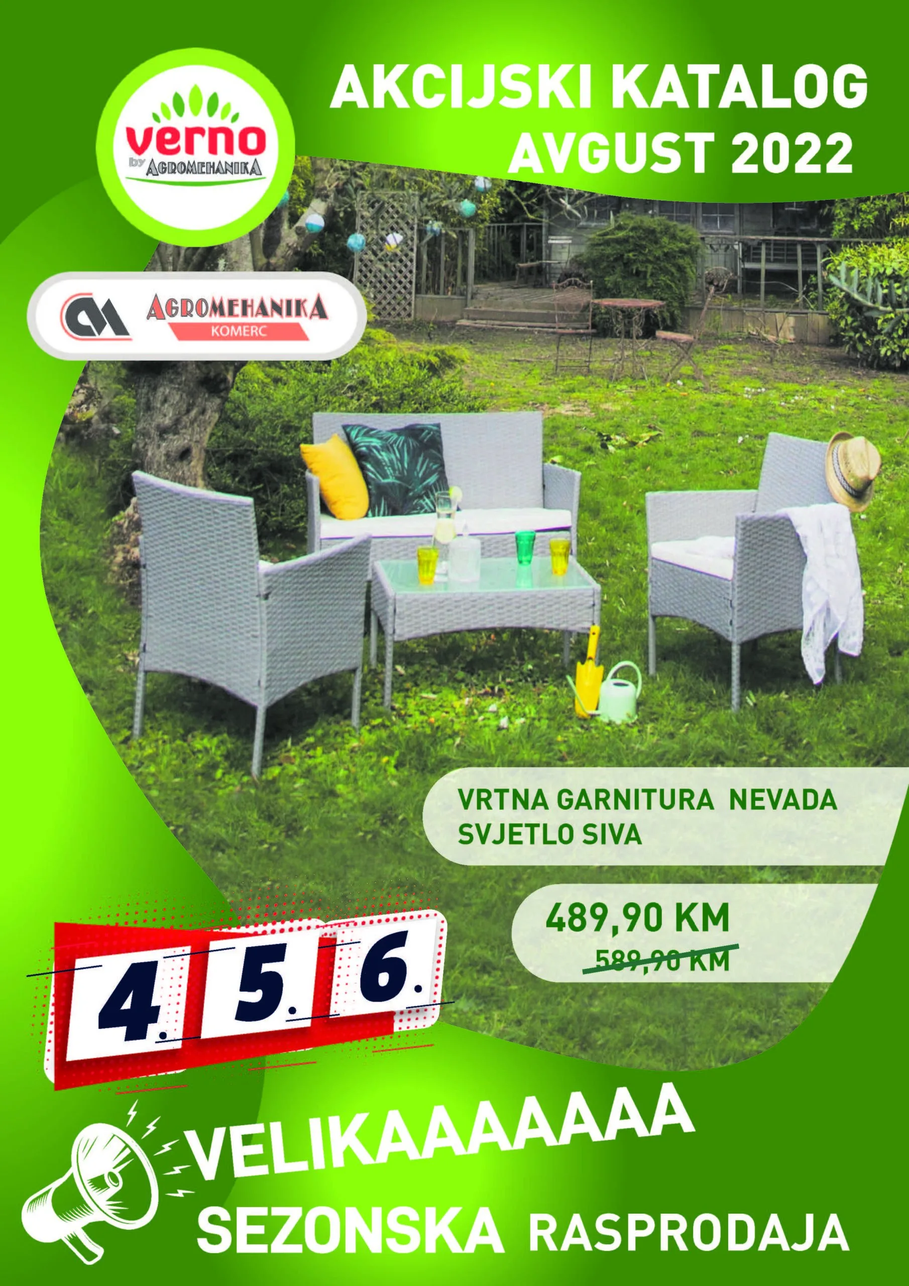 VERNO Agromehanika katalog AVGUST ekatalozi.com 2022 super snizenje od 1.8. do 31.8.2022. Page 01