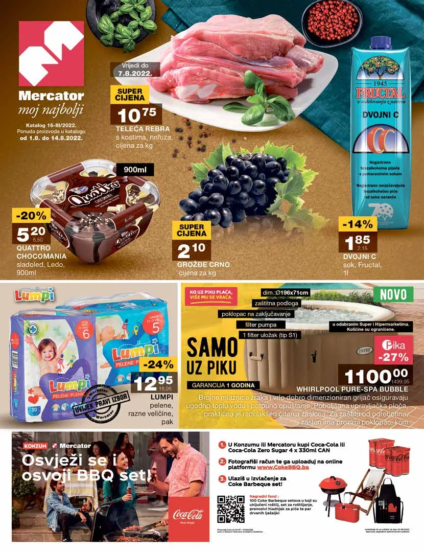 MERCATOR Redovni katalog AVGUST 2022 ekatalozi.com NOVA ponuda 1.8.2022.do 14.8.2022. Page 01