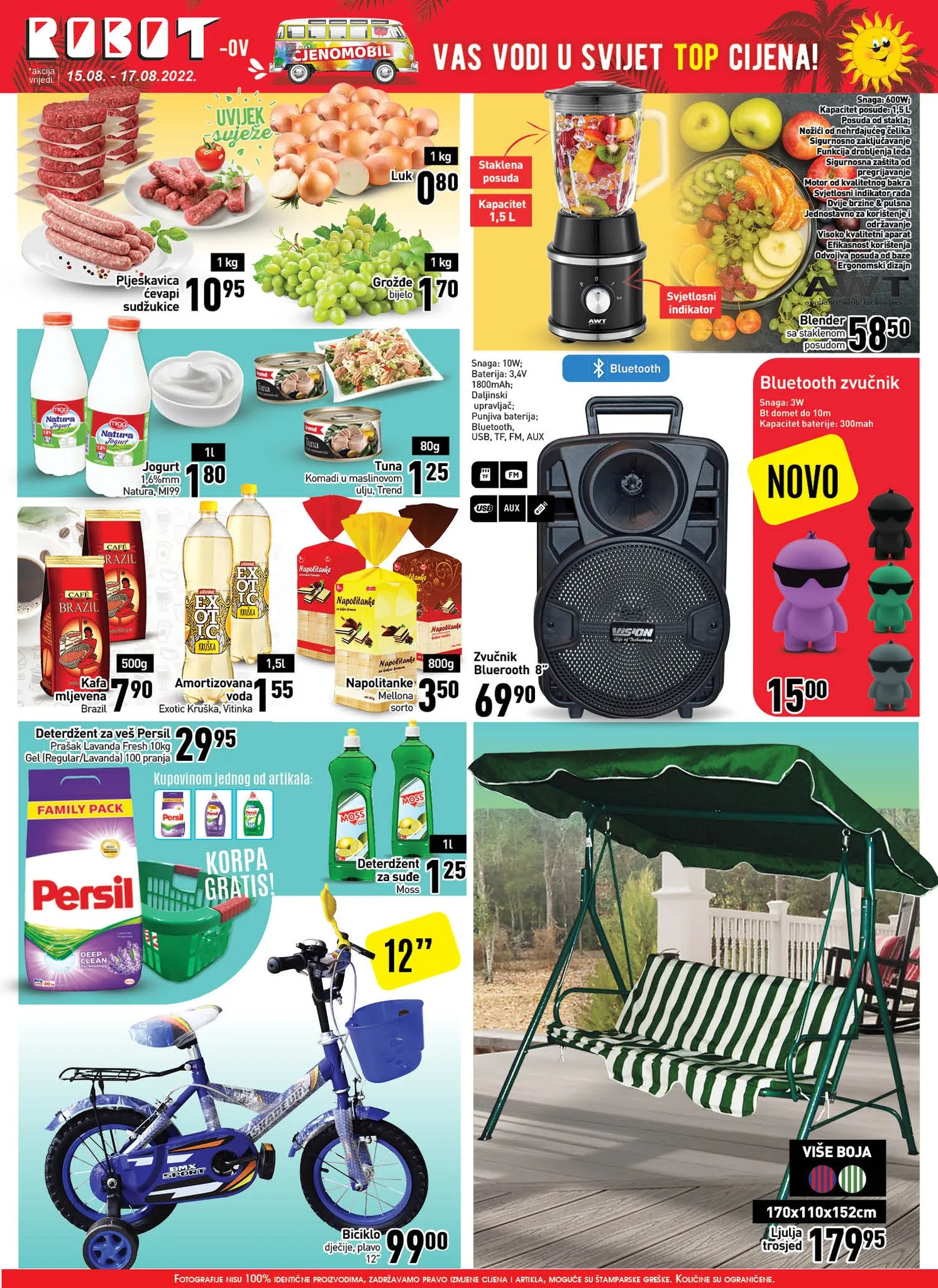 ROBOT katalog pocetak sedmice AVGUST 2022 super cijene od 15.8. do 17.8.2022 2