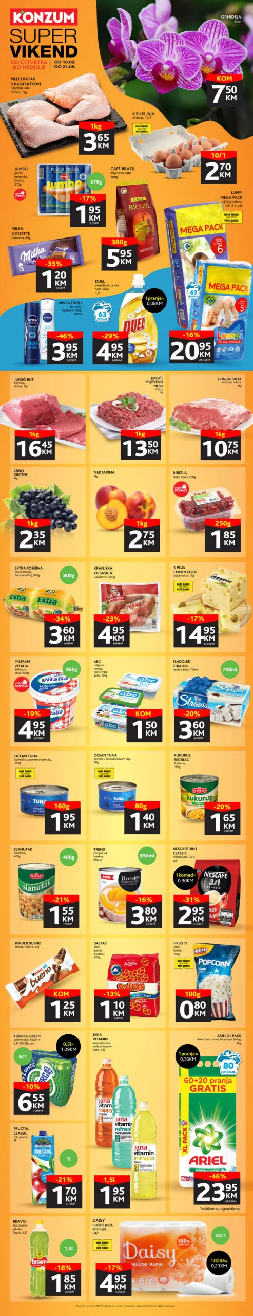 KONZUM Vikend akcija AVGUST 2022 NOVI popusti od 18.8. do 21.8.2022 2