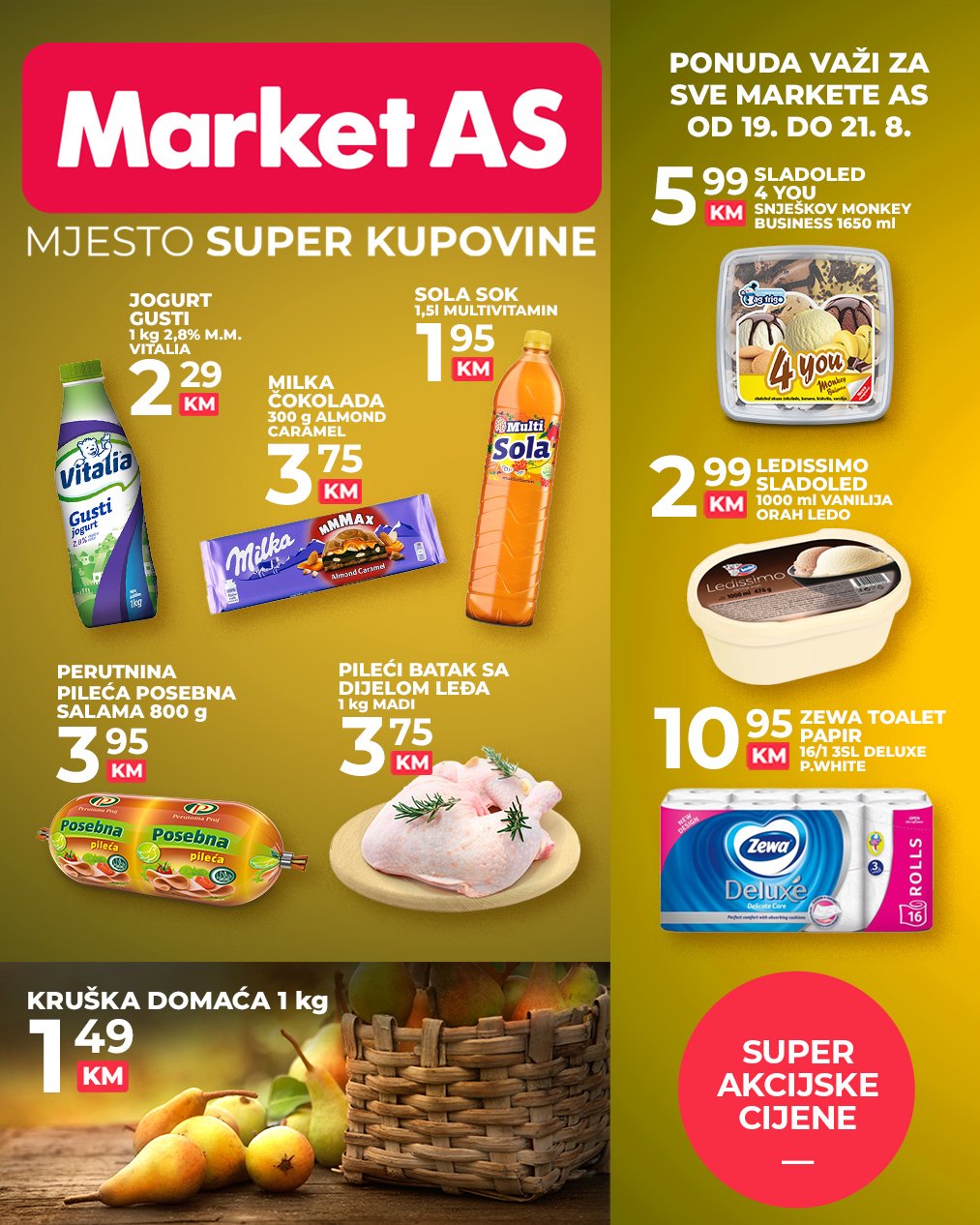 MARKET AS Vikend akcija AVGUST 2022 ekatalozi.com super snizenje od 19.8. do 21.8.2022 2