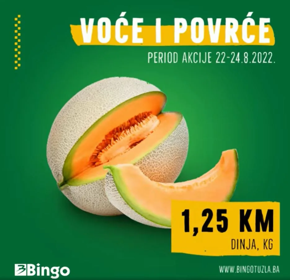 BINGO AKCIJA za pocetak sedmice AVGUST 2022 ekatalozi.com ponuda od 22.8. do 24.8.2022 2