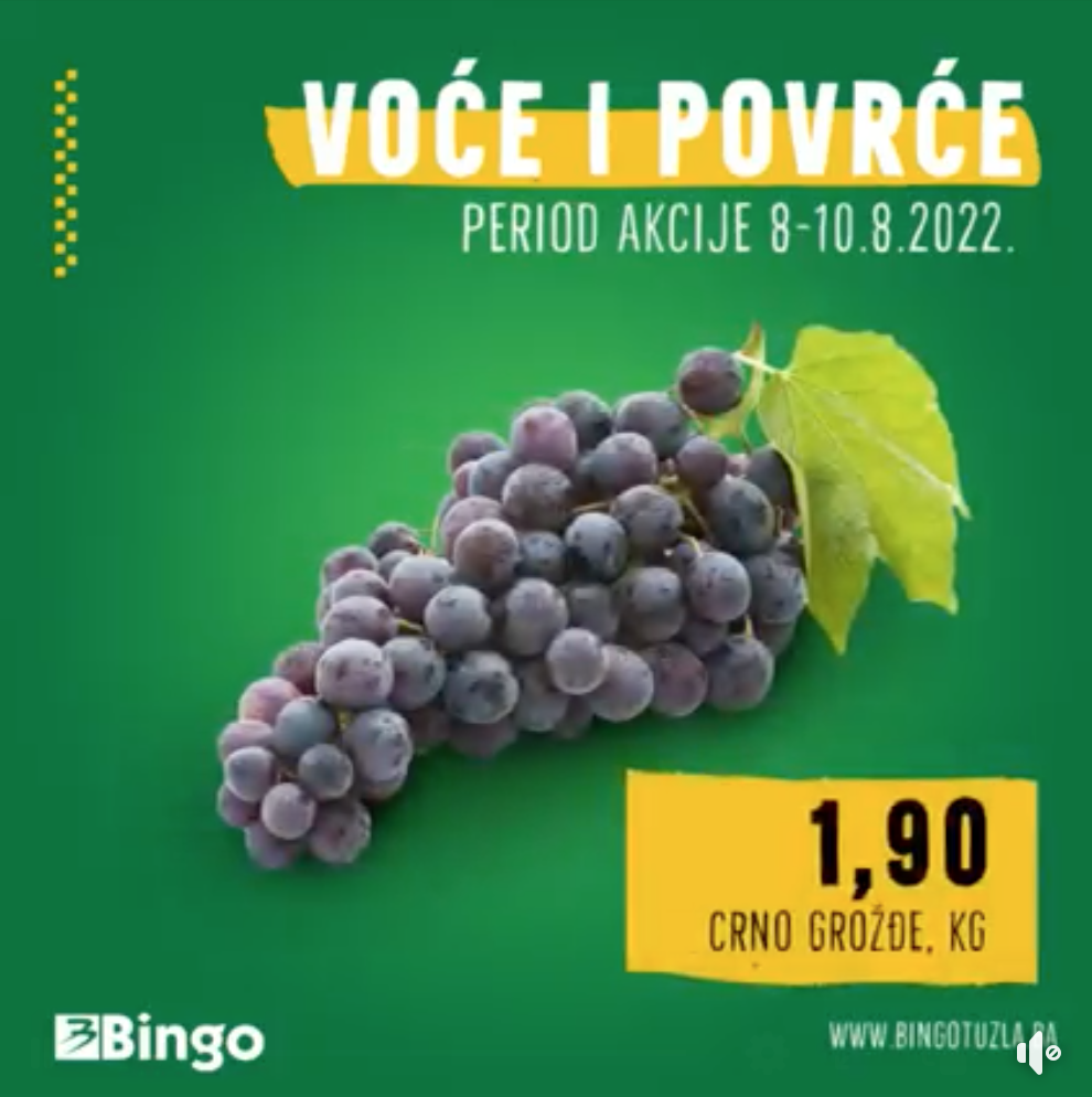 BINGO Akcija AVGUST 2022 ekatalozi.com Super ponuda voca i povrca 8.8. do 10.8.2022 1