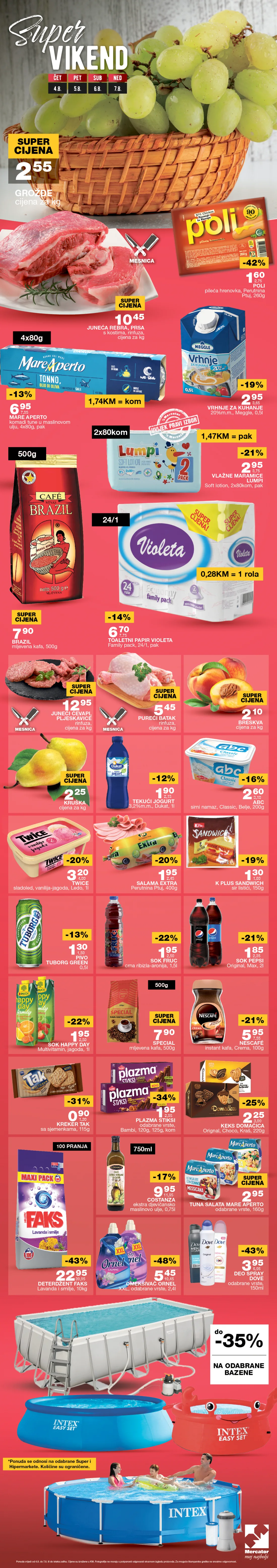 MERCATOR Vikend akcija AVGUST 2022 NOVA ponuda 4.8. do 7.8.2022