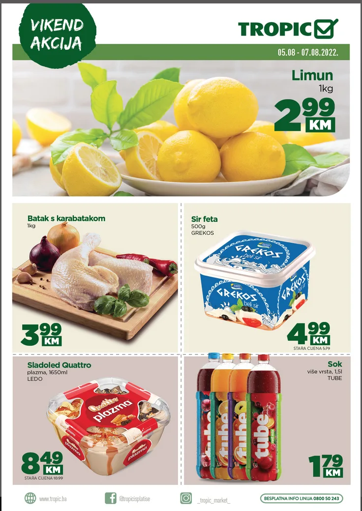 TROPIC Vikend akcija AVGUST 2022 nova ponuda od 5.8. do 7.8.2022