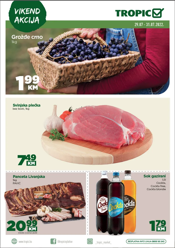 TROPIC Vikend akcija JUL 2022 snizenje 30.7. i 31.7.2022