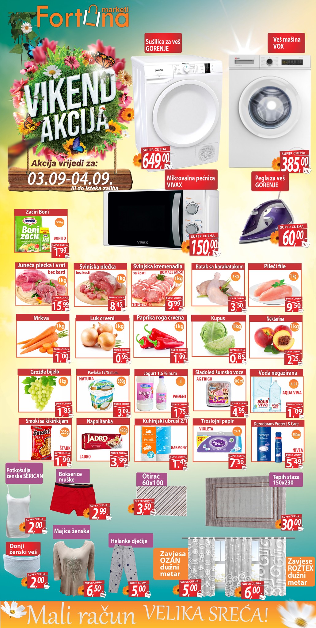 FORTUNA vikend akcija SEPTEMBAR 2022 ekatalozi.com NOVO snizenje od 3.9. i 4.9.2022 1