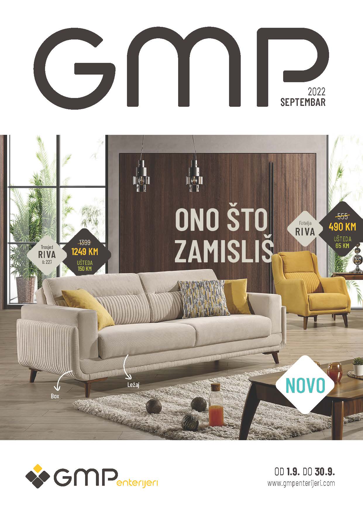 GMP katalog namjestaja SEPTEMBAR 2022 ekatalozi.com super akcija od 1.9. do 30.9.2022. Page 1