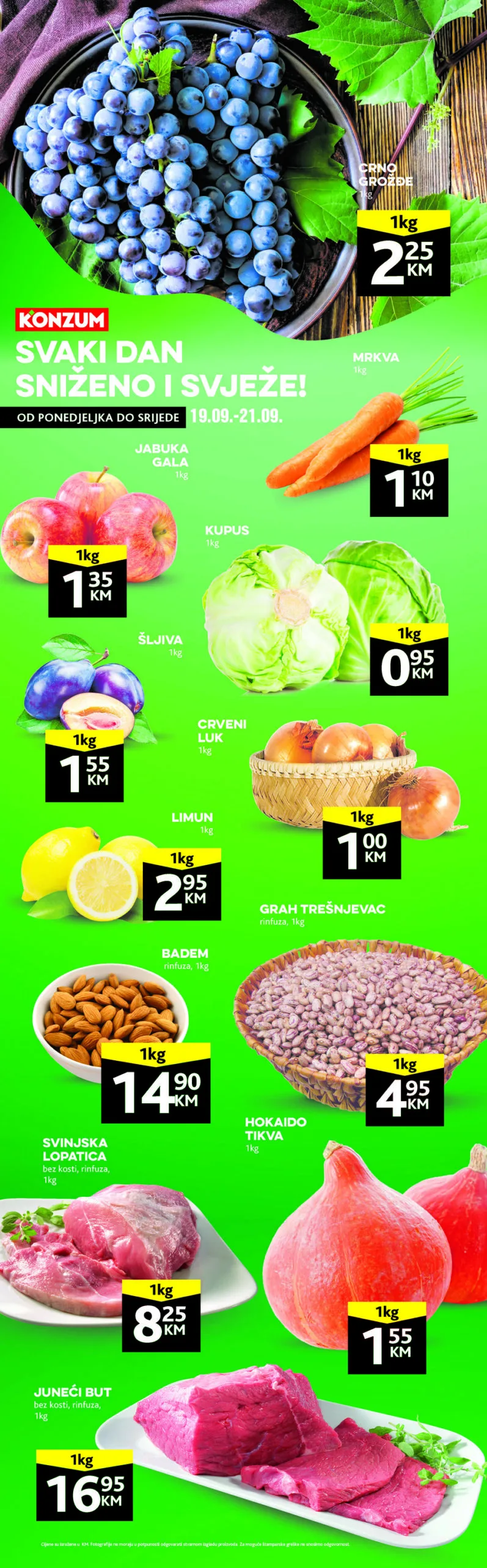 KONZUM akcija pocetak sedmice SEPTEMBAR 2022 ekatalozi.com super akcija od 19.9. do 21.9.2022 2