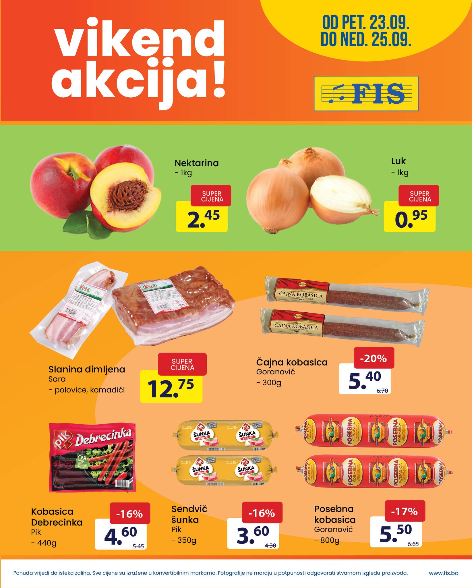 FIS vikend akcija SEPTEMBAR 2022 ekatalozi.com super cijene od 23.9. do 25.9.2022 2