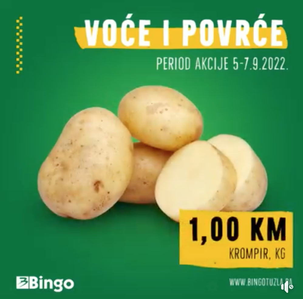 BINGO akcija voce i povrce SEPTEMBAR 2022 ekatalozi.com snizenje od 5.9. do 7.9.2022 1