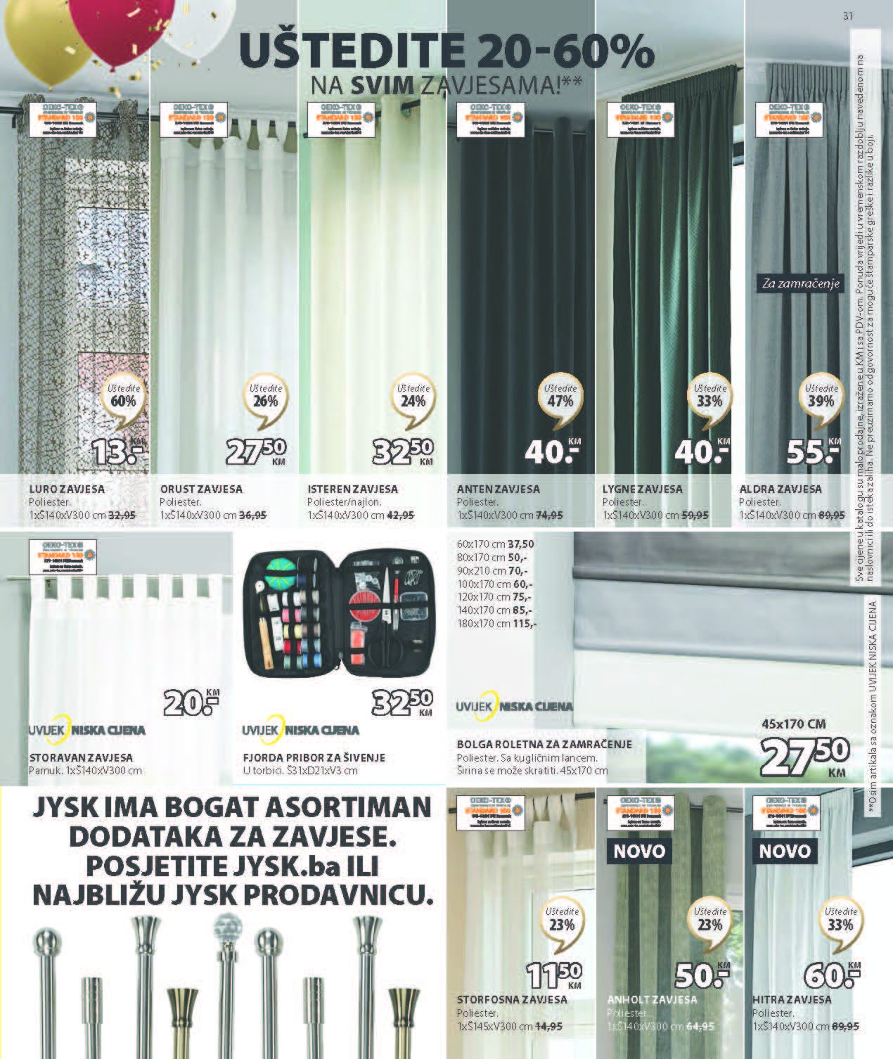 JYSK katalog BiH OKTOBAR 2022 super niske cijene od 30.9. do 12.10.2022. Page 32