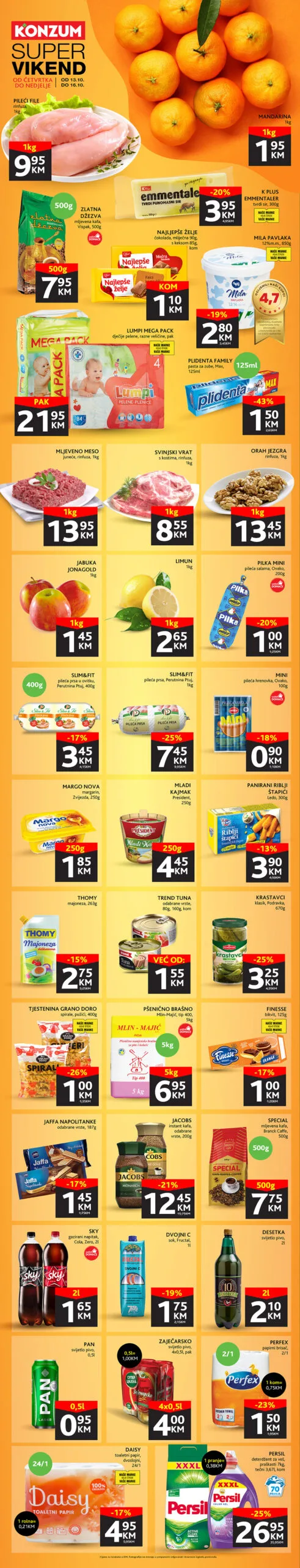 KONZUM vikend akcija OKTOBAR 2022 novo snizenje od 13.10. do 16.10.2022 2