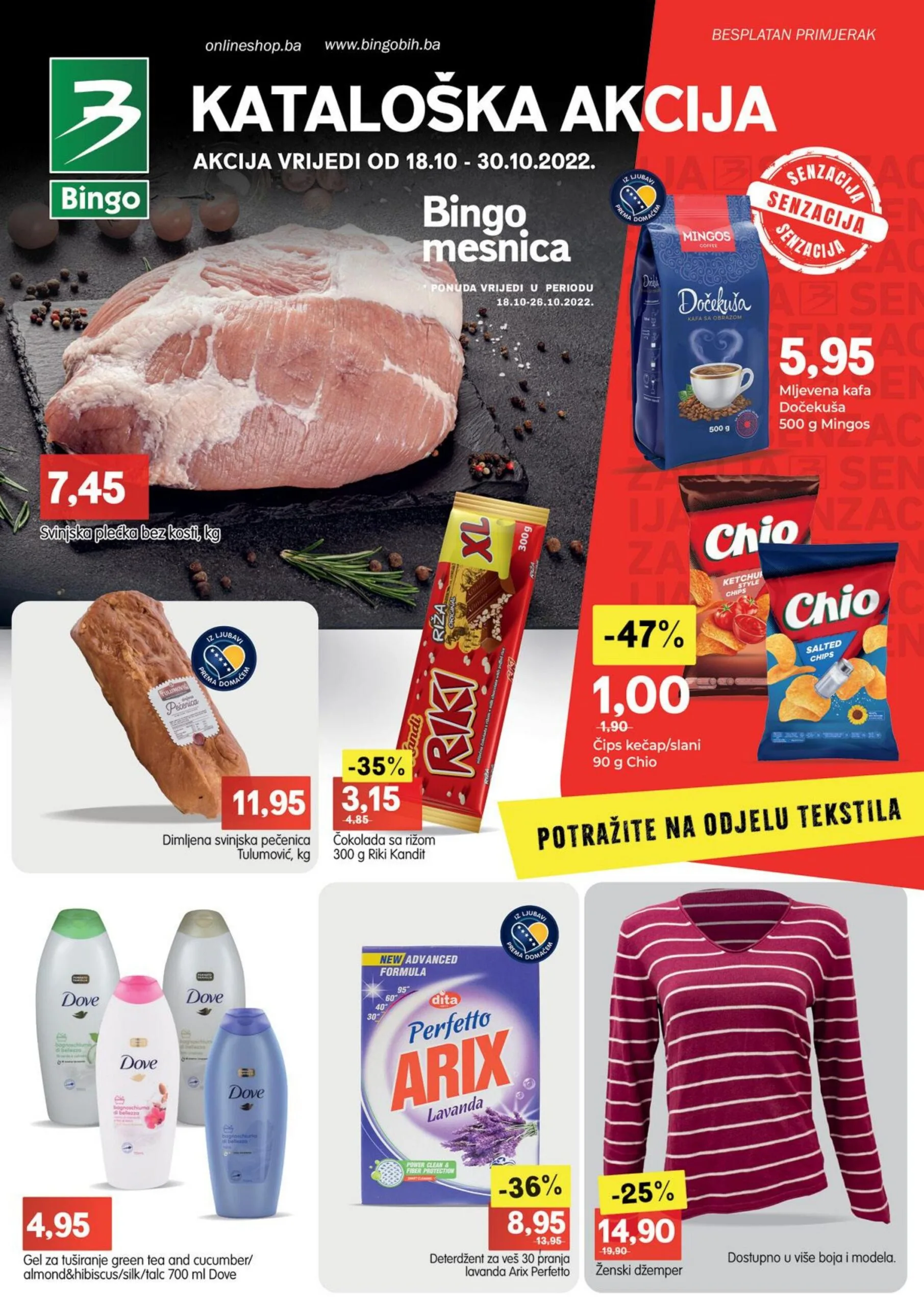 BINGO kataloska akcija OKTOBAR 2022 super cijene od 18.10. do 30.10.2022 1