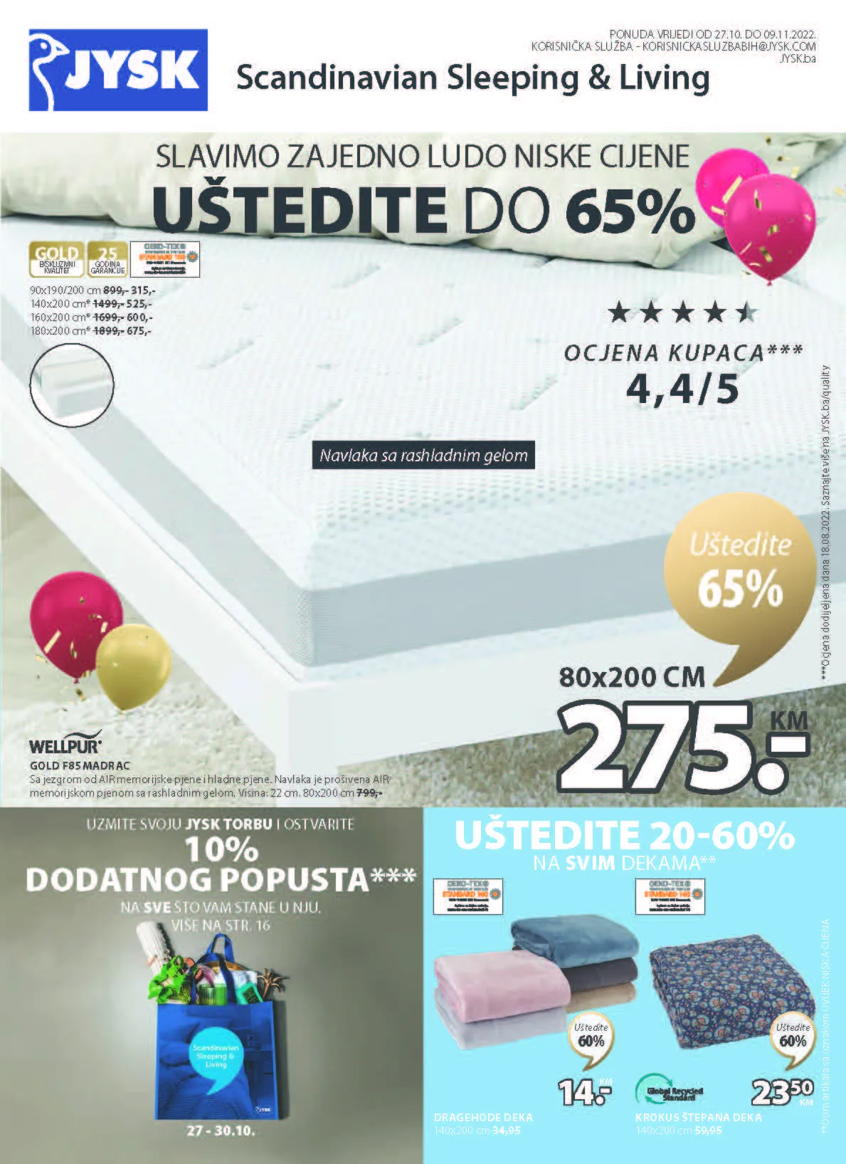 JYSK katalog BIH OKTOBAR 2022 NOVE fenomenalne cijene od 27.10. do 9.11.2022. Page 02