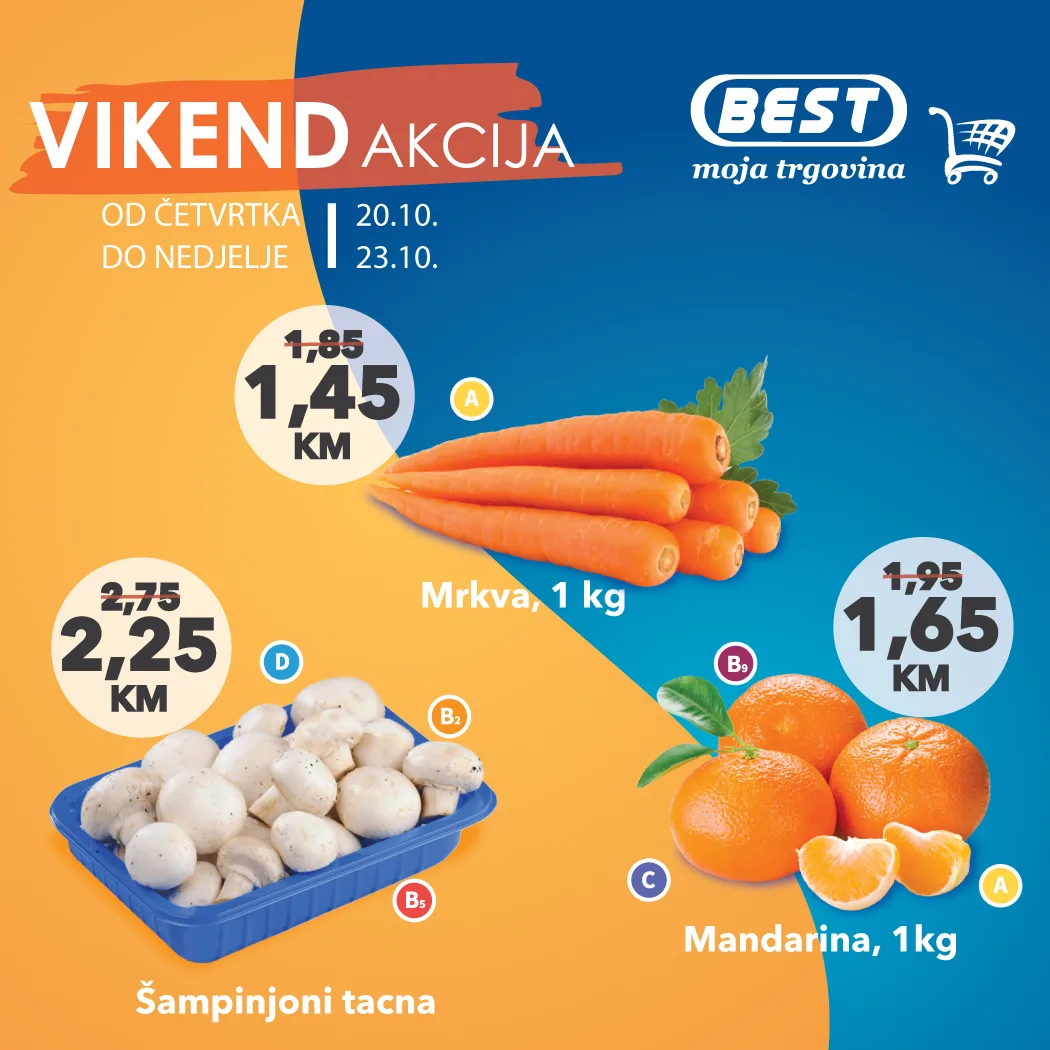 BEST vikend akcija OKTOBAR 2022 novo super snizenje do 23.10.2022 BEST vikend akcija OKTOBAR 2022 novo super snizenje do 23.10.2022