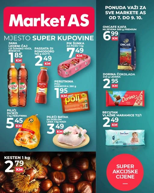 MARKET AS vikend akcija OKTOBAR 2022 snizenje od 7.10. do 9.10.2022
