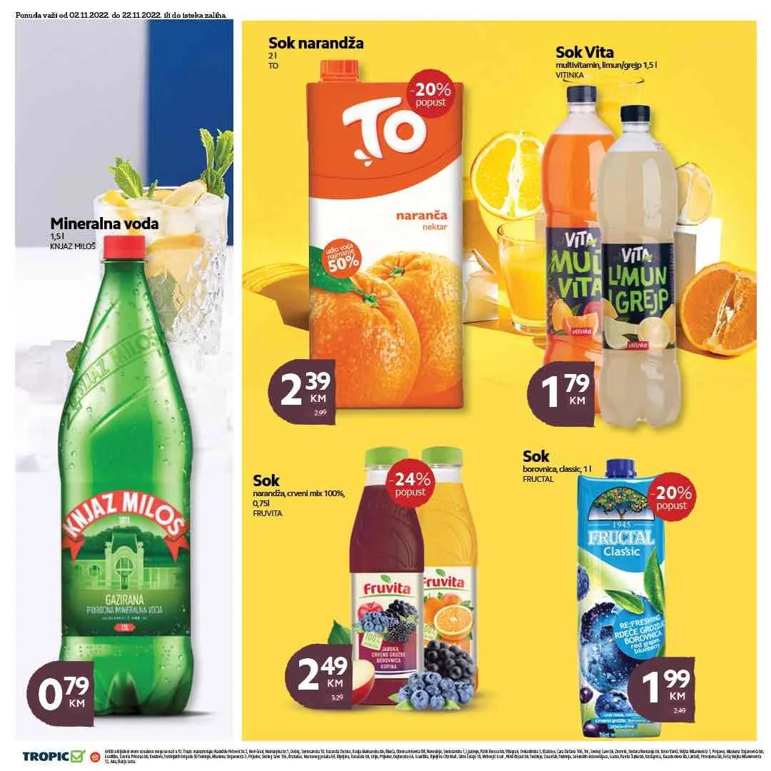 TROPIC redovni katalog NOVEMBAR 2022 super akcija od 2.11. do 22.11.2022 24