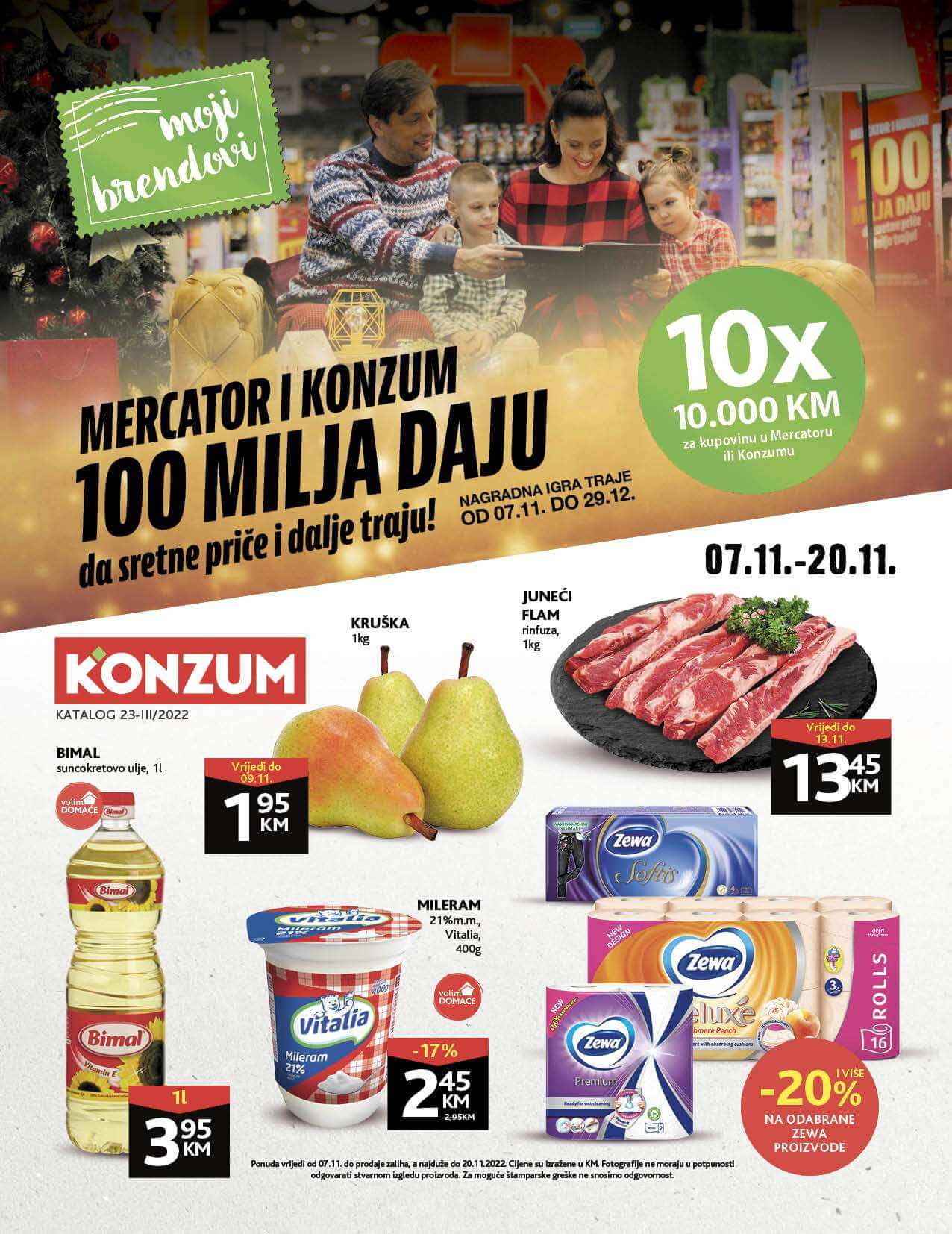 KONZUM redovni katalog NOVEMBAR 2022 novo snizenje od 7.11. do 20.11.2022. Page 01