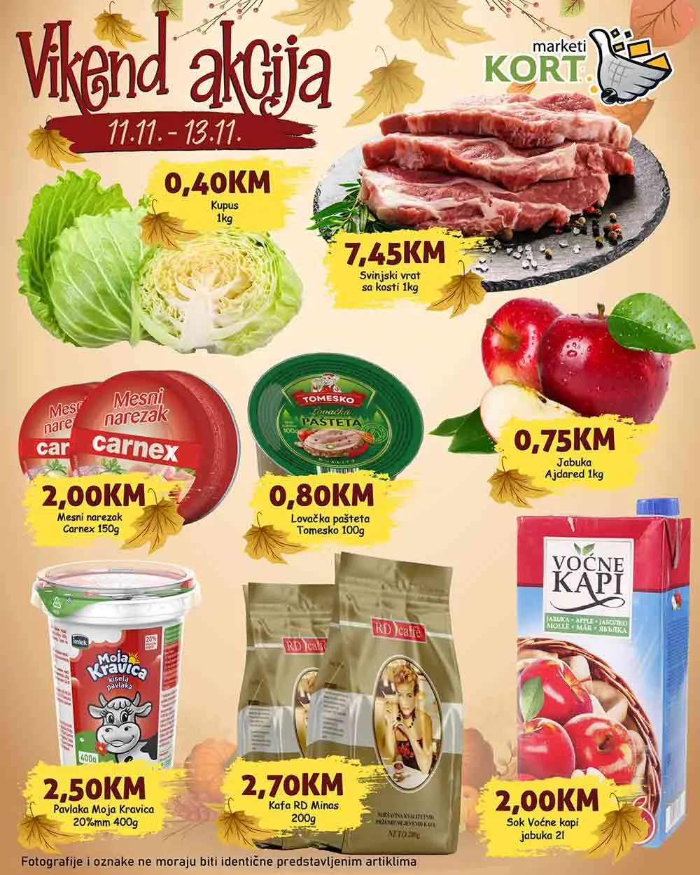 KORT vikend akcija NOVEMBAR 2022 novo snizenje od 11.11. do 13.11.2022 2