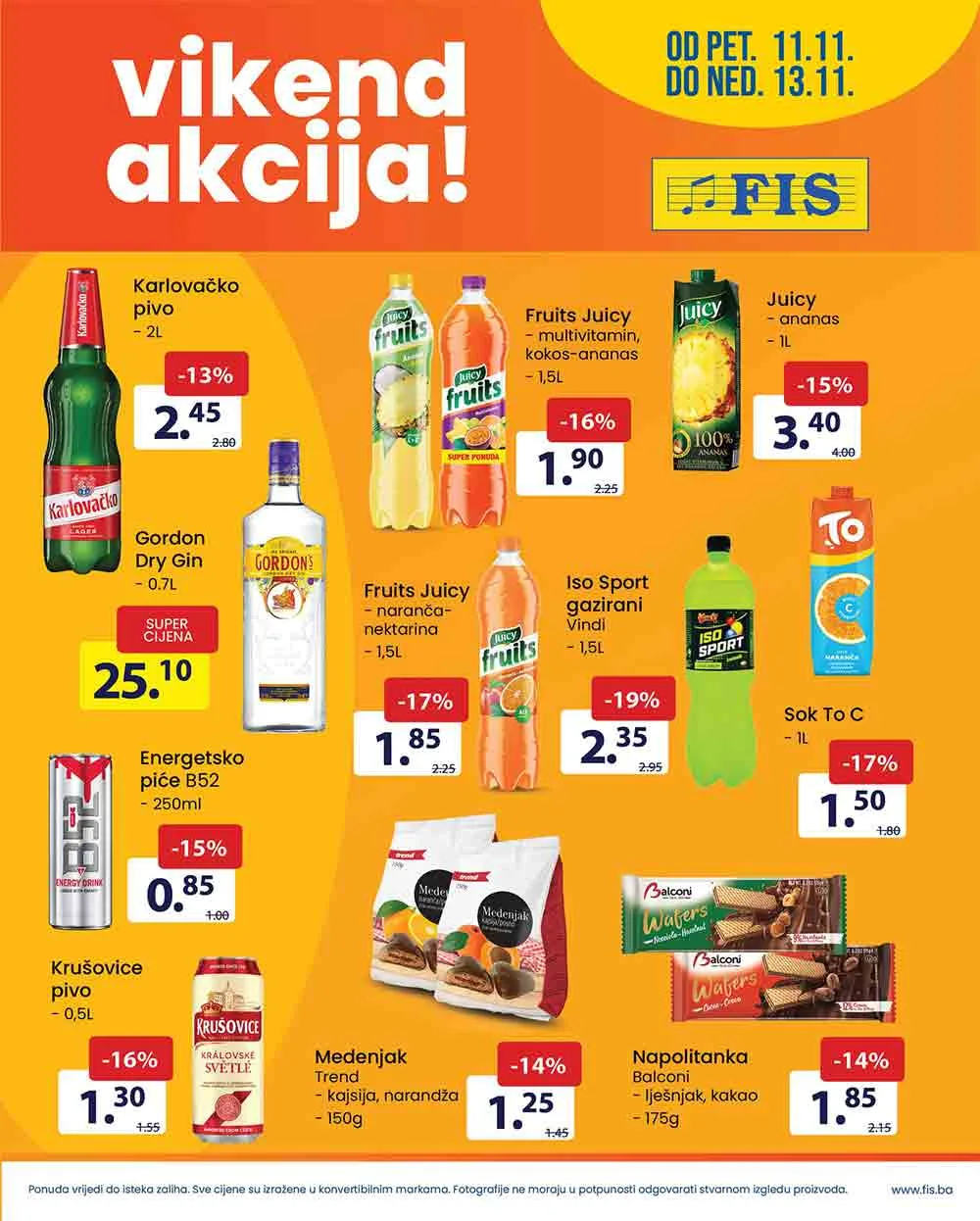 FIS vikend akcija NOVEMBAR 2022 nova snizenja od 11.11. do 13.11.2022 3