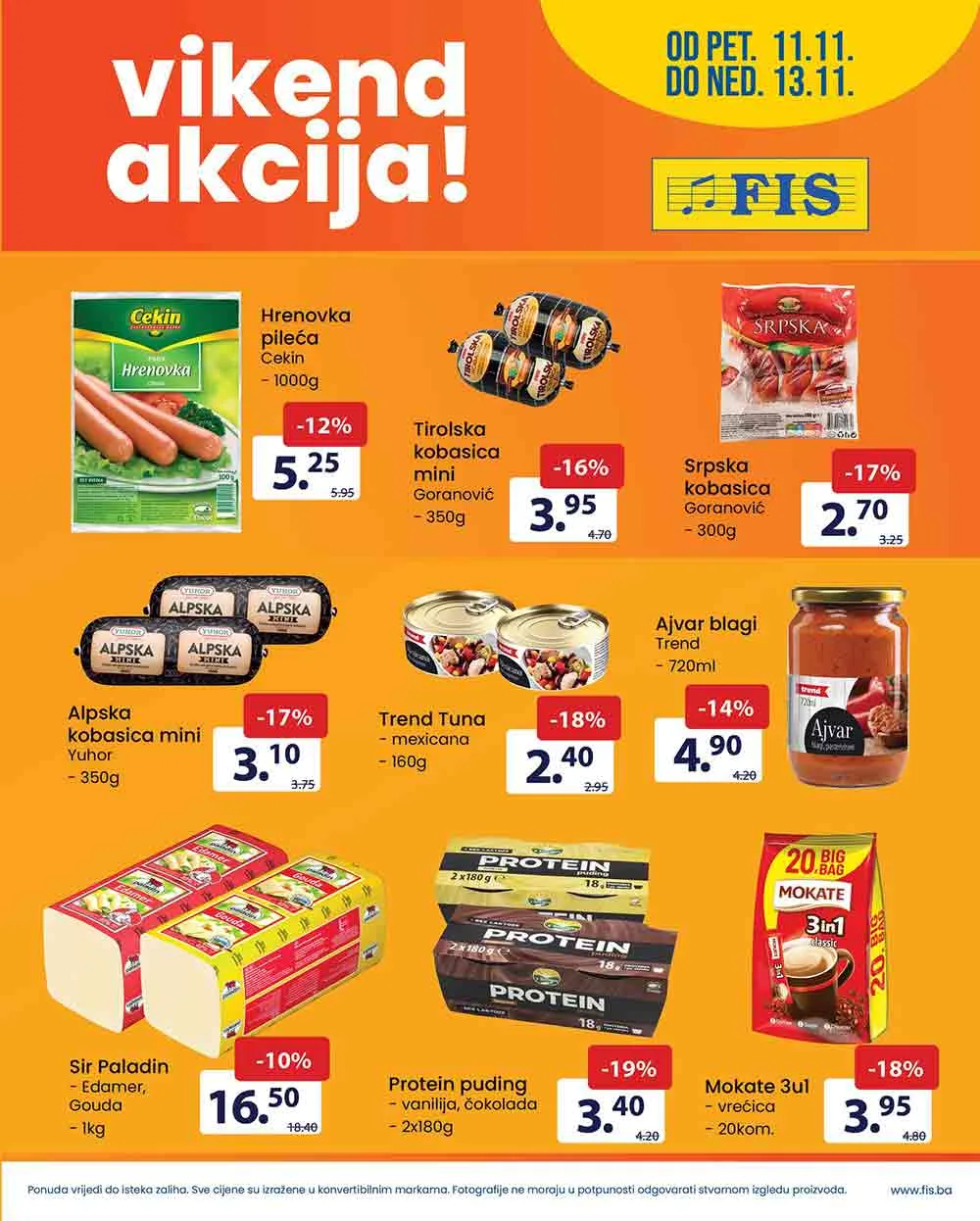 FIS vikend akcija NOVEMBAR 2022 nova snizenja od 11.11. do 13.11.2022 2