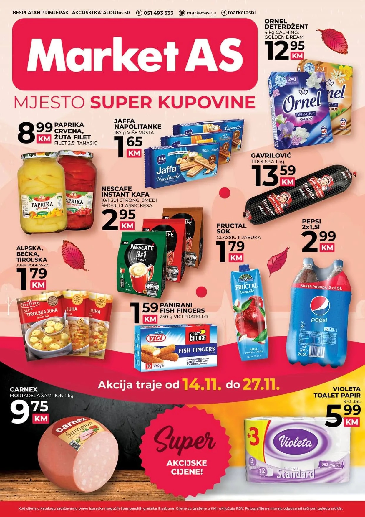 MARKET AS katalog NOVEMBAR 2022 novo snizenje od 14.11. do 27.11.2022 1