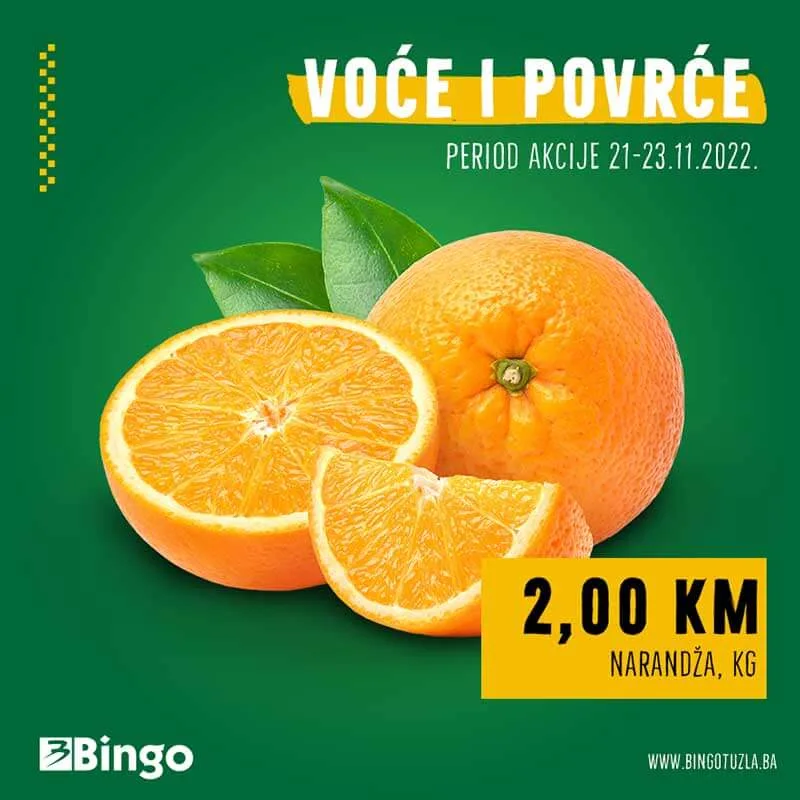 BINGO akcija SVJEZA PONUDA snizenje od 21.11. do 23.11.2022 2