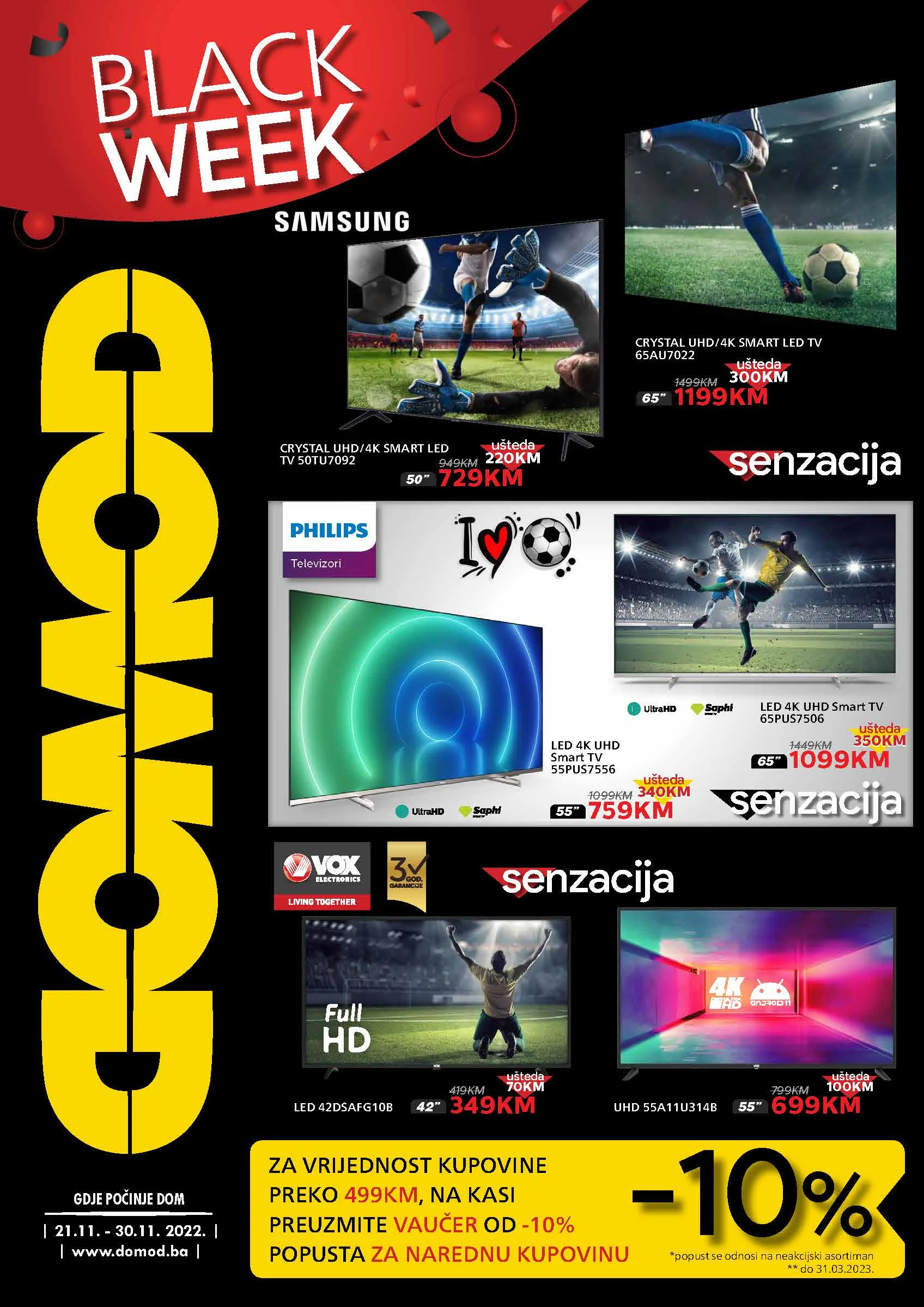 DOMOD akcija BLACK FRIDAY CRNI PETAK 2022 nova snizenja do 30.11.2022. Page 1