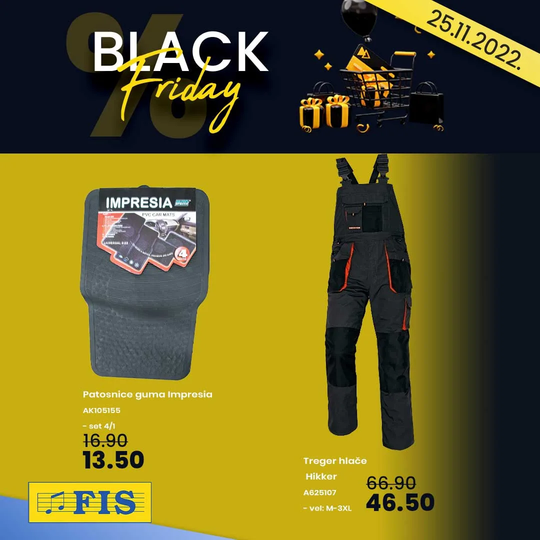FIS BLACK FRIDAY CRNI PETAK 2022 super snizenje za 25.11.2022 12