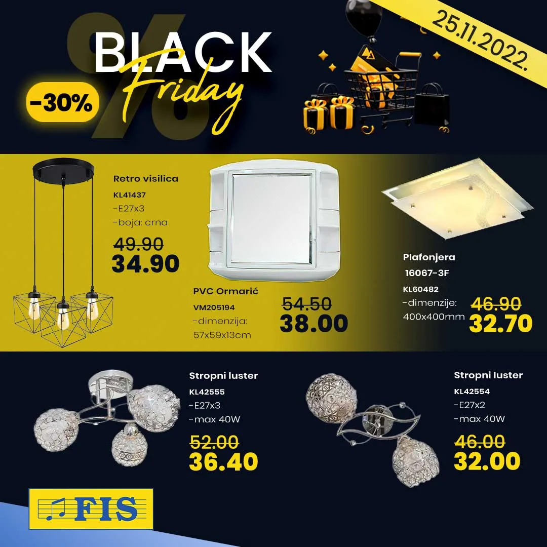 FIS BLACK FRIDAY CRNI PETAK 2022 super snizenje za 25.11.2022 11