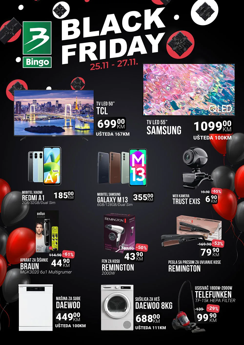 BINGO Black friday CRNI PETAK 2022 akcija od 25.11. do 27.11.2022 2