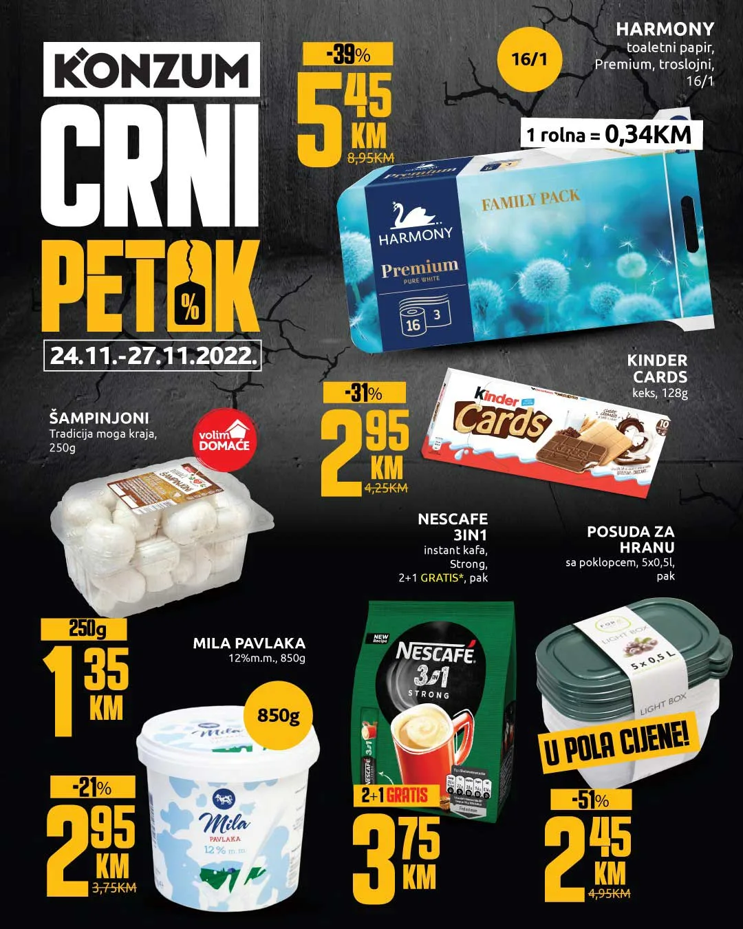 KONZUM akcija za CRNI PETAK 2022 super katalog do 27.11.2022 2 KONZUM akcija za CRNI PETAK 2022 super katalog do 27.11.2022 2