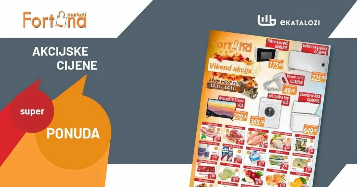 FORTUNA vikend akcija NOVEMBAR 2022 nova akcija od 12.11. do 13.11.2022 1