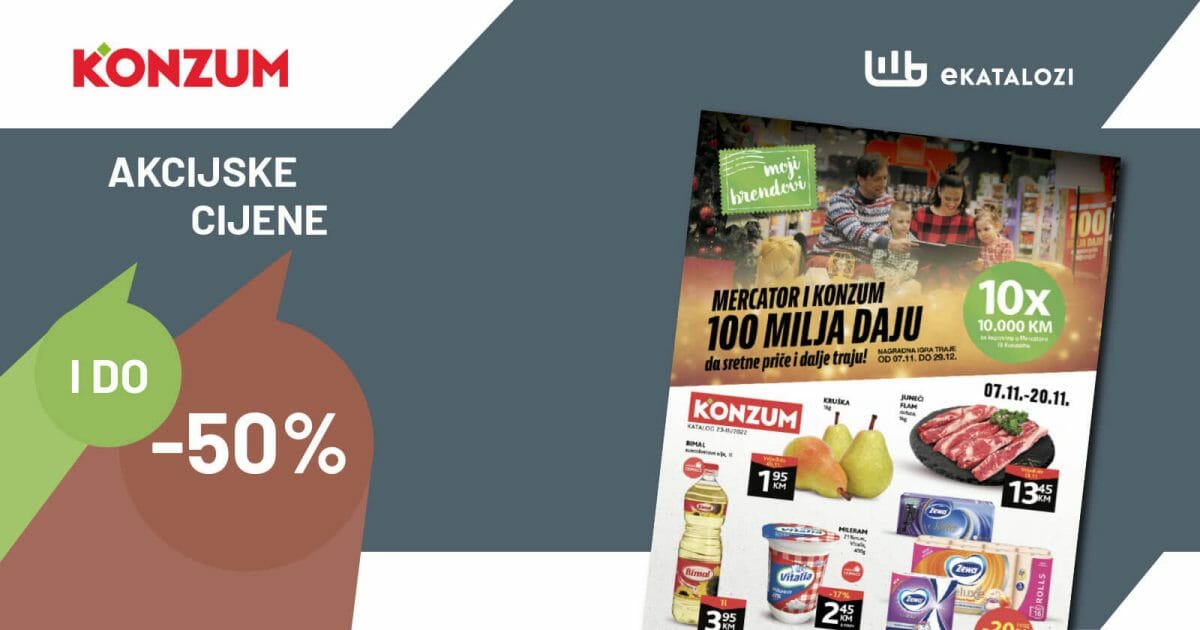 KONZUM redovni katalog NOVEMBAR 2022 novo snizenje od 7.11. do 20.11.2022