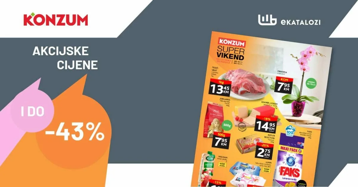 KONZUM vikend akcija NOVEMBAR 2022 najbolje cijene od 10.11. do 13.11.2022 1