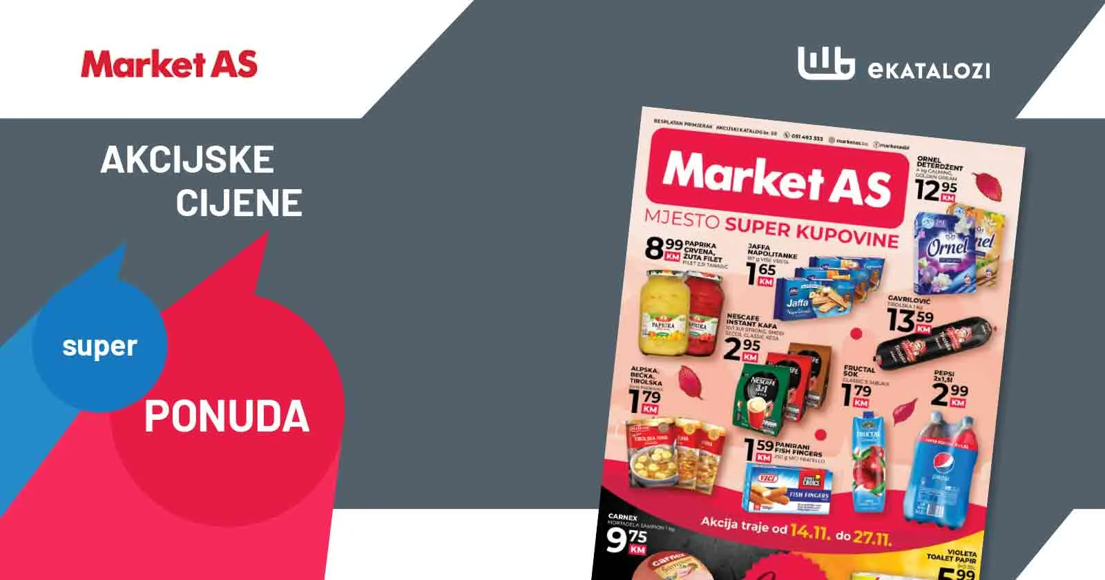 MARKET AS katalog NOVEMBAR 2022 novo snizenje od 14.11. do 27.11.2022 9