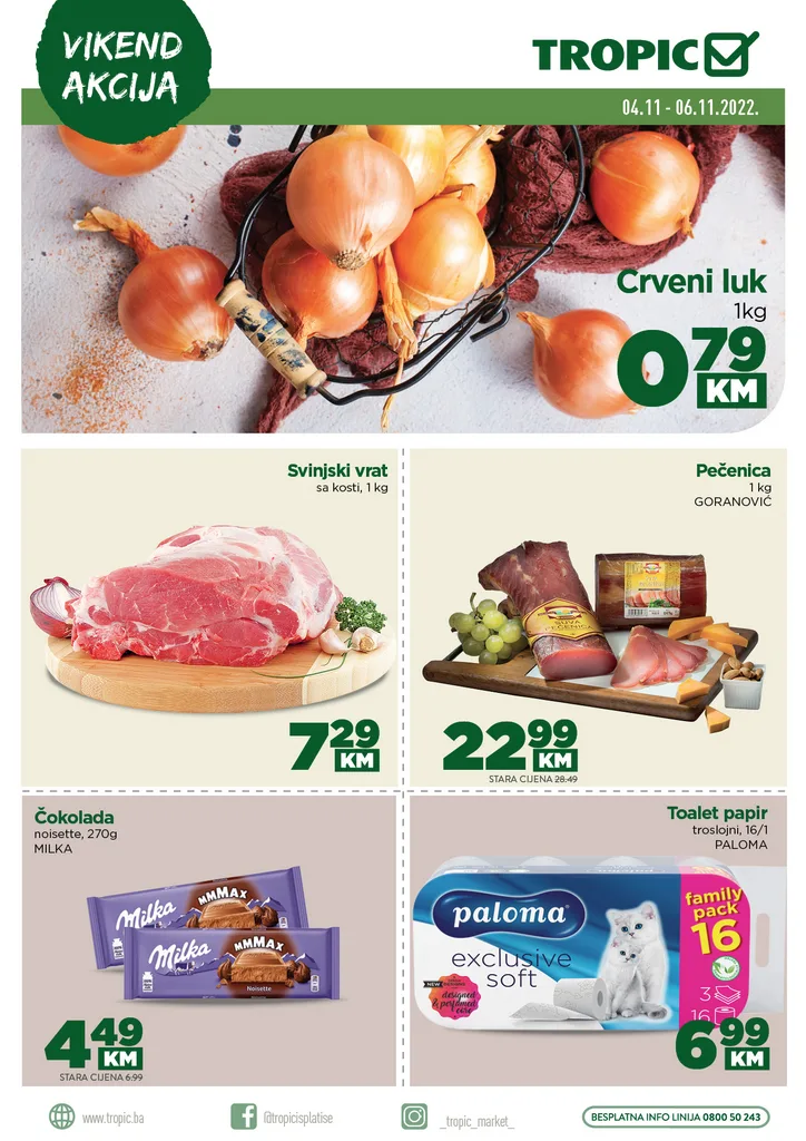TROPIC vikend akcija NOVEMBAR 2022 snizenje od 4.11. do 6.11.2022