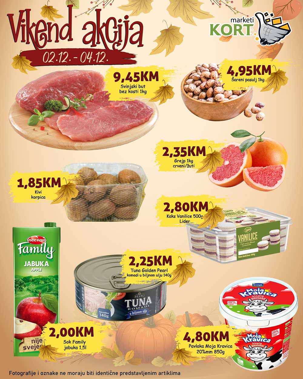 KORT vikend akcija DECEMBAR 2022 snizenje od 2.12. do 4.12.2022 2
