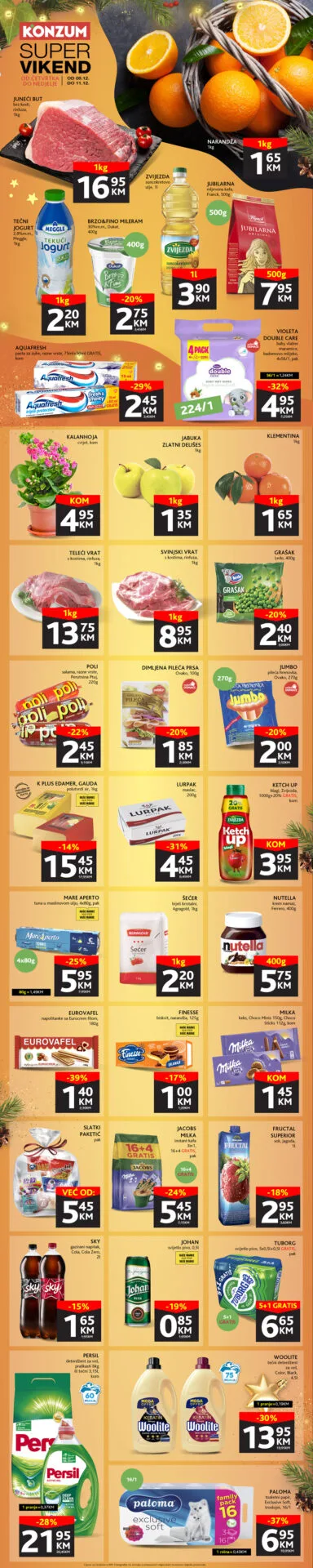 KONZUM Vikend akcija DECEMBAR 2022. snizenje traje od 8.12. do 11.12.2022.KONZUM vikend akcija