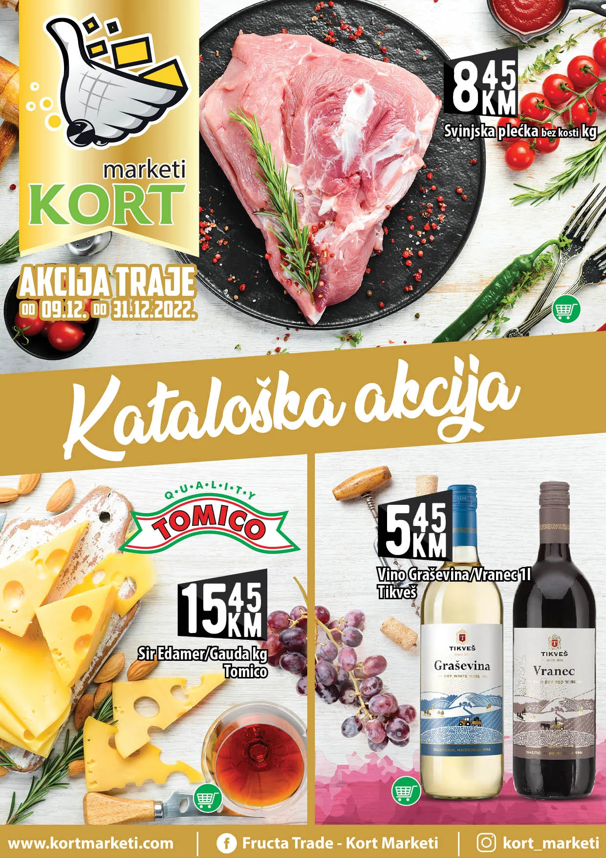 KORT akcija decembar 2022. Snizenje traje do 31.12.2022.KORT katalog 01