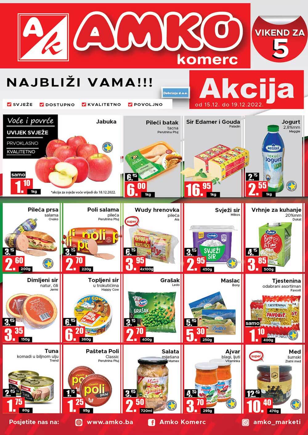 AMKO Vikend akcija DECEMBAR 2022. Snizenje traje do 19.12.2022.AMKO vikend akcija 1 1